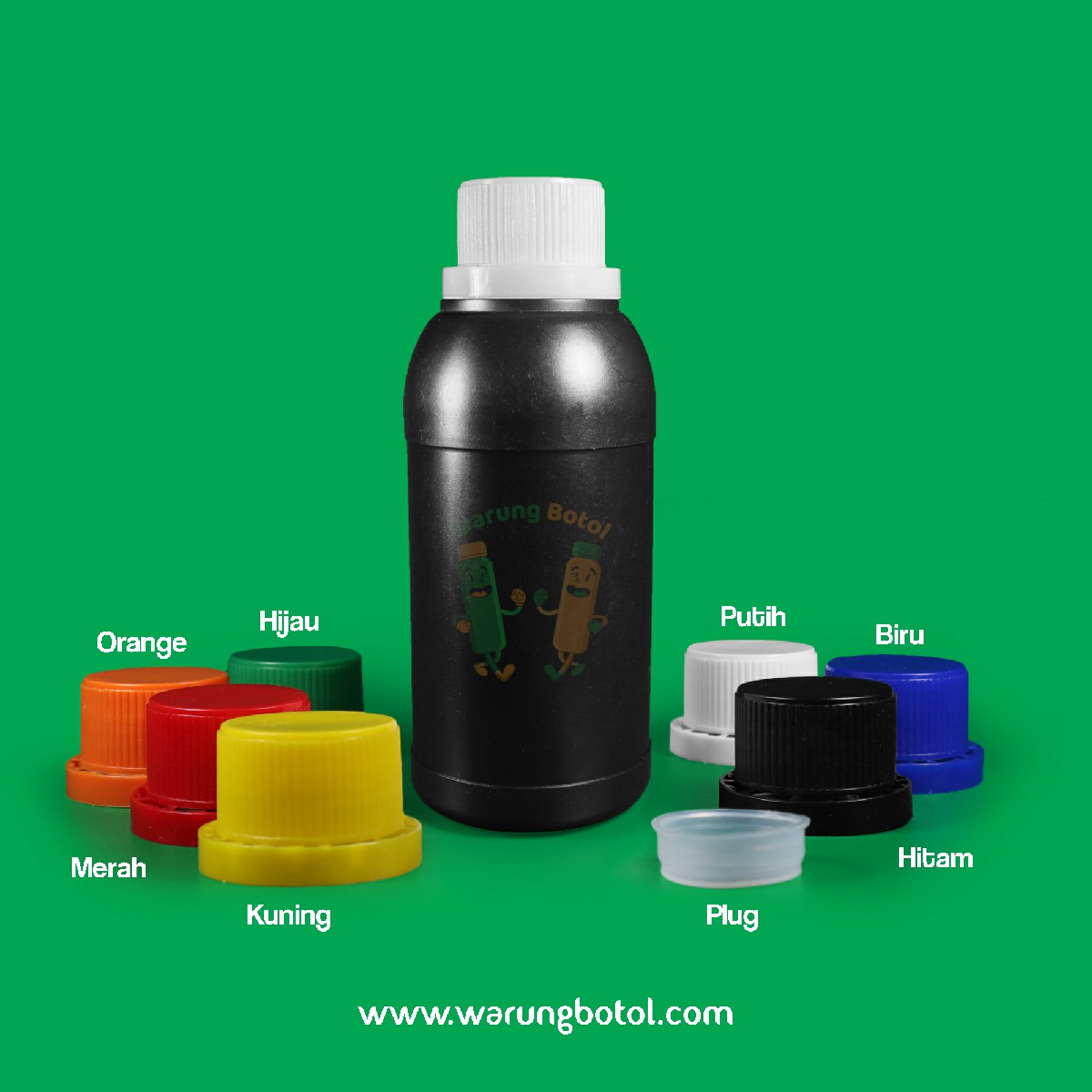distributor toko jual botol plastik labor untuk bahan kimia 250ml hitam murah terdekat bandung jakarta bogor bekasi
